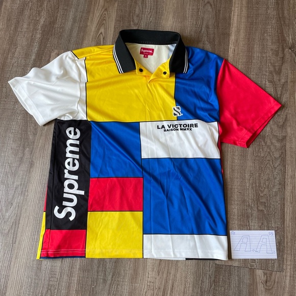 Supreme La Victorie Colorblocked Polo Shirt M - Picture 1 of 3